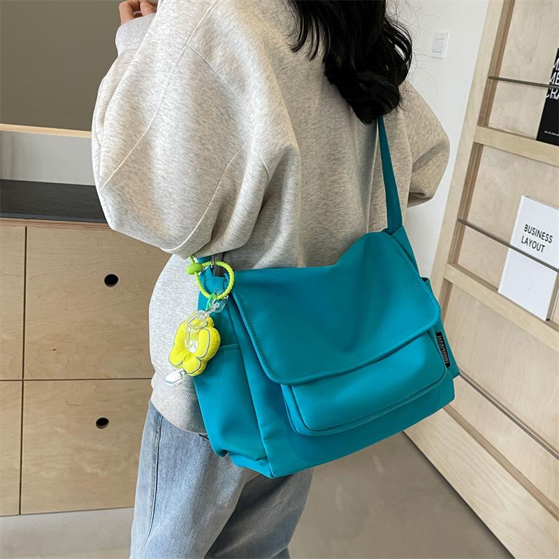 Women's School Messenger Bags For Women Shoulder Ladies Designer Handbag Solid Large Capacity Casual Canvas Shoulder Female Bags