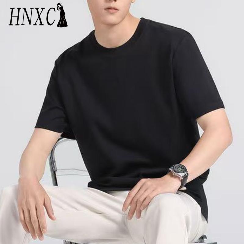 HNXC Cotton Short Sleeve T-shirt Men's Fashion Loose Half Sleeve Shirt Printed Compassionate Shirt