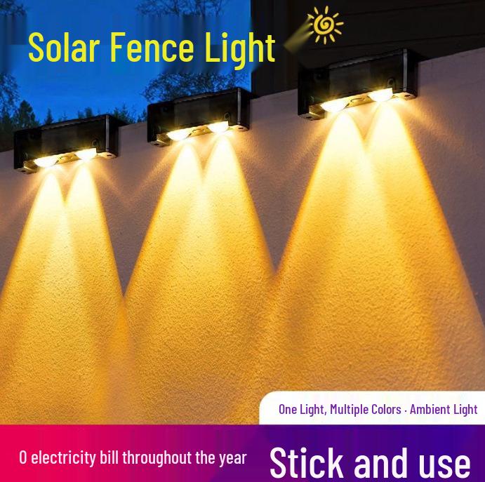 Solar Garden Spotlights: Outdoor Waterproof Decorative Lights, Automatically Illuminate at Dusk for Wall, Balcony, or Atmosphere Design.