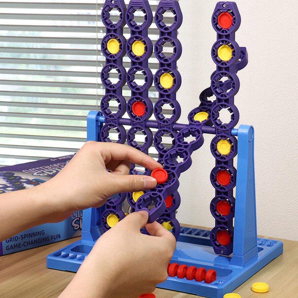 Interactive Plastic Desktop Game With Rotating Four-in-a-row Indoor Fun For Kids And Families Shantou China