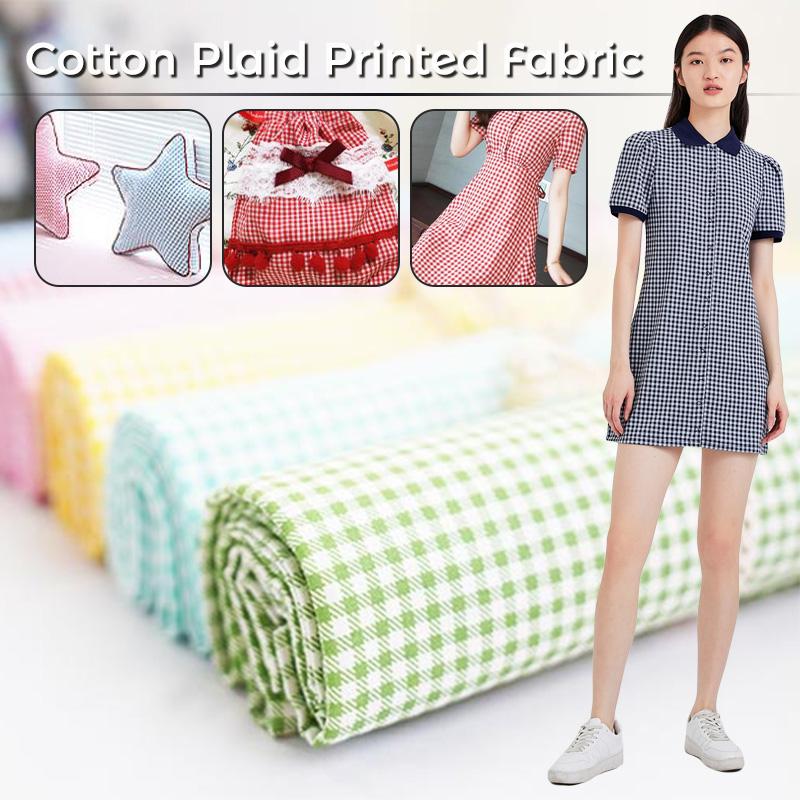 100*160cm Printed Grid Plaid Cotton Fabric For Handmade Baby Clothes Patchwork Quilting Fabric Diy Upholstery Curtain Tablecloth