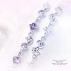 Weihua Temperament Women's Silver-Plated Amethyst Bracelet with Red Bean Charm