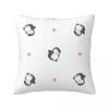 Cute Penguin Square Pillowcase Pillow Cover Polyester Cushion Zip Decorative Comfort Throw Pillow for Home Living Room