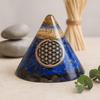 Orgonite Cone Lapis Flower of Life Quartz 90mm
