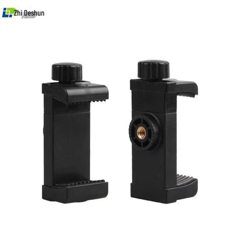 360° Rotating Phone Camera Stand with Double Hole Clip and Screw Tightening