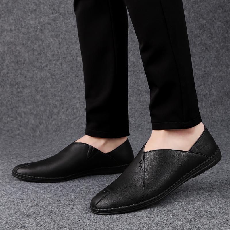 Modische weiche Echtleder-Schuhe Herren Bequeme Herren-Loafer Freizeitschuhe Herren Flats Heißer Verkauf Fahr-Leichtschuhe Mokassins Plus
