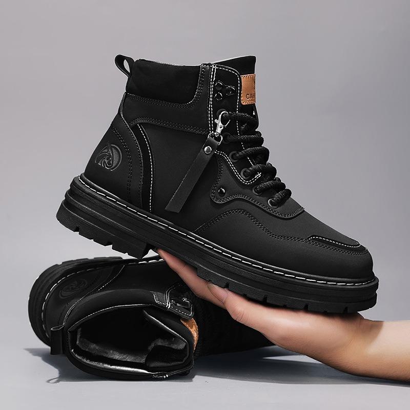 Winter-Baumwollstiefel Herren High-Top Martin Stiefel Wind Leichter Luxus Warm Winter Arbeitsstiefel