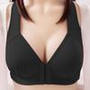 2PCS Women  Front Closure Extra-Elastic Breathable Lace Trim Bra Underwear