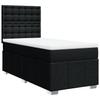 Boxspringbett mit Matratze Schwarz 90 x 200 cm Stoff