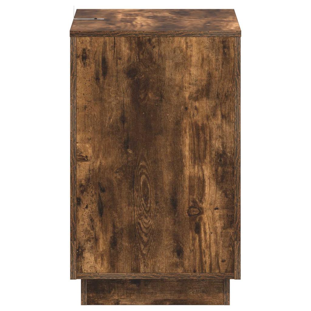 Side Table Smoked Oak 60 X 40 X 65 Cm Engineered Wood