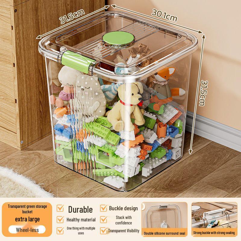 Transparent Multifunctional Storage Box: Large Capacity Plastic Organizer for Toys, Snacks, and Clothes