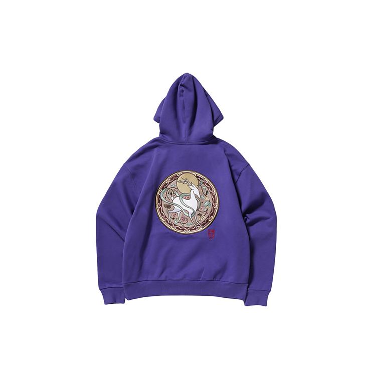 Li Ning Sweatshirts Unisex Purple Hooded Moderate Regular AWDNB81-2