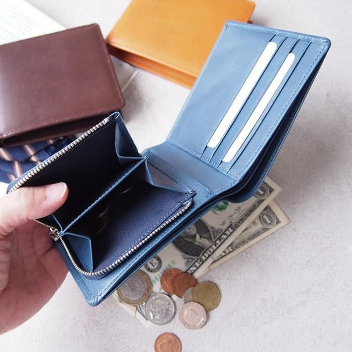 [Tochigi Leather] Bifold Wallet Genuine Leather with Coin Purse, Made in Japan, Multi-Storage TGS-3361 (red)