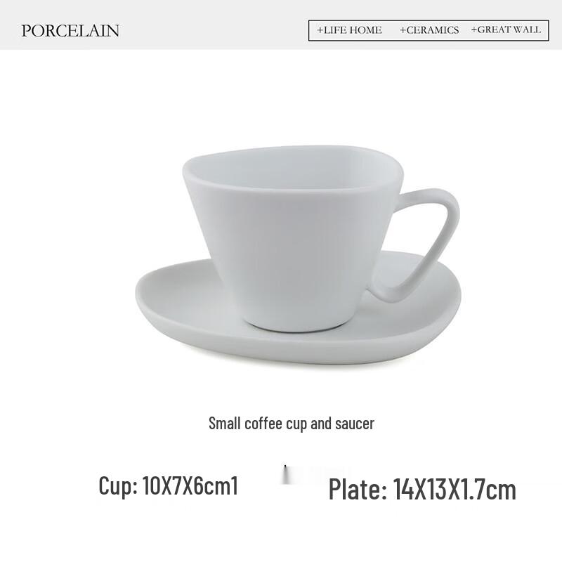 Exquisites unregelmäßiges Keramik-Kaffeetassen- und Untertassenset