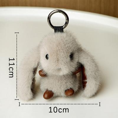 Chaveiro de coelho fofo fofo anel de pelúcia pompom coelho bolsa pingente para casal carro chaveiro joias presentes