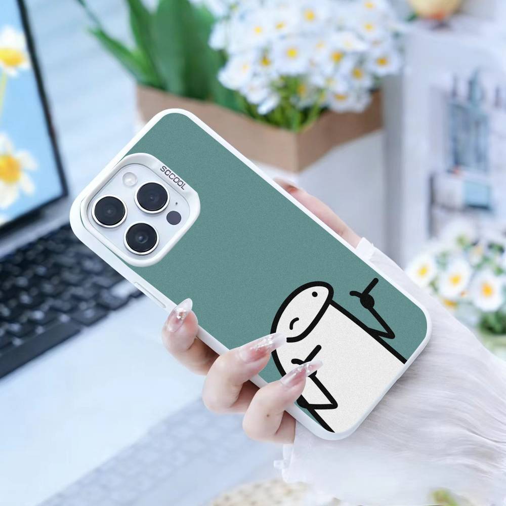 Funny Middle Finger Cute Phone Case For IPhone 16 17 15 14 12 13 Pro Max white Color Shockproof Cover
