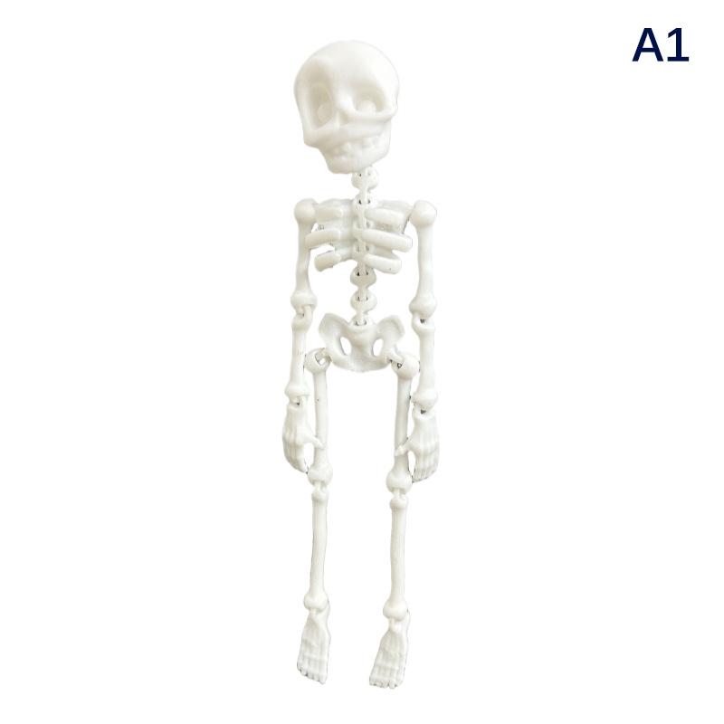 Poseable Skeleton Fridge Magnet 3D Printed Articulated Skeleton Decor Halloween Horror Luminous Skull Magnet Fridge Sticker