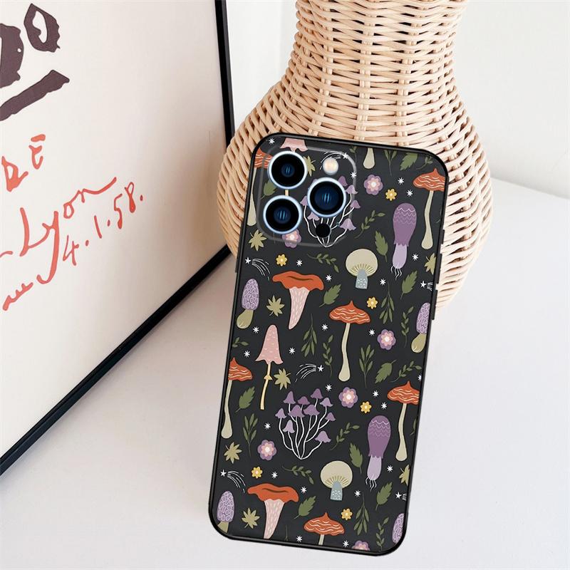 Trippy Mushroom Phone Case For iPhone 17 Pro Max 16 15 11 13 12 14 Pro Max Mini 15 16 Plus 16e 17 Air Cover