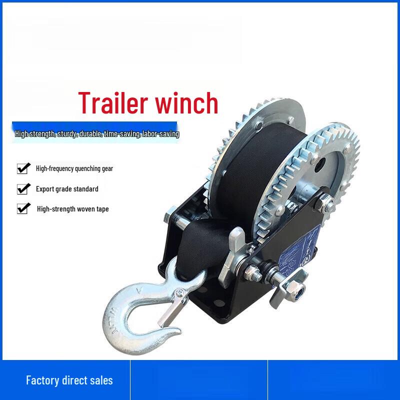 Jundingying 2000lb Hand Winch with 10m Steel Wire Rope