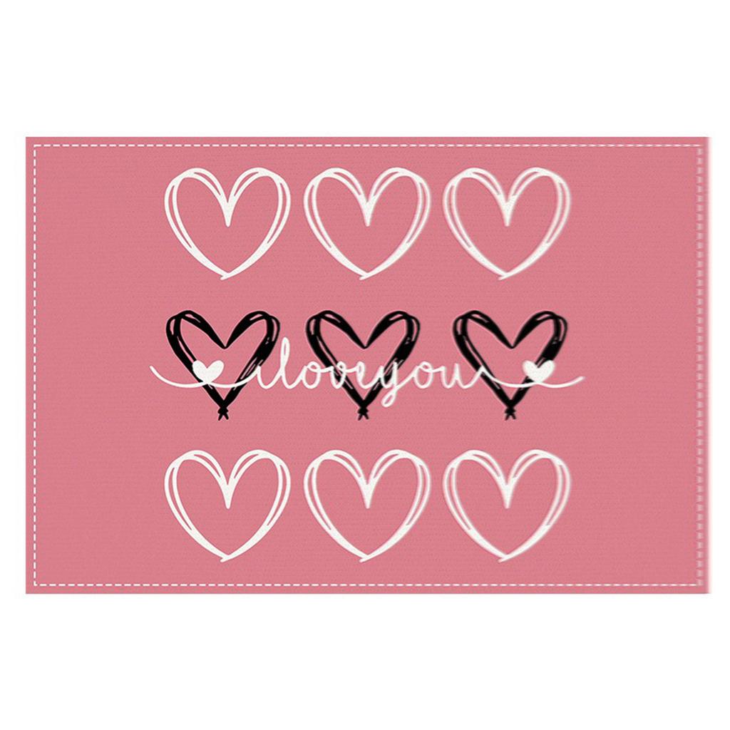 Love Valentine's Day Meal Mat, Festival Party Restaurant Decoration Tablecloth, Home Kitchen Table Insulation Mat 1pc