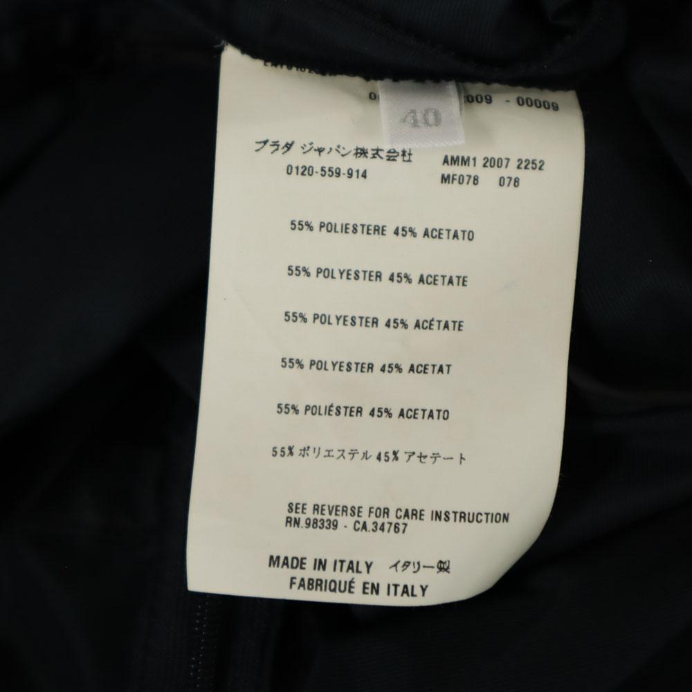 MIUMIU Hergestellt in Italien Ärmelloses Minikleid 40 Marineblau Französische Ärmel Damen Gebraucht