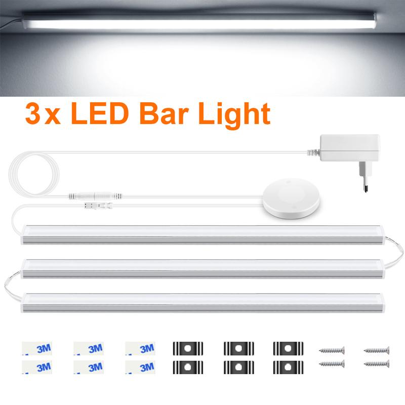 

Алюминиевый профиль, светодиодный светильник, трубка 12 В с проницаемой деревянной доской, 25 мм, сенсорный датчик, диммер, DIY, настенный светильник для кухонного шкафа 30CM