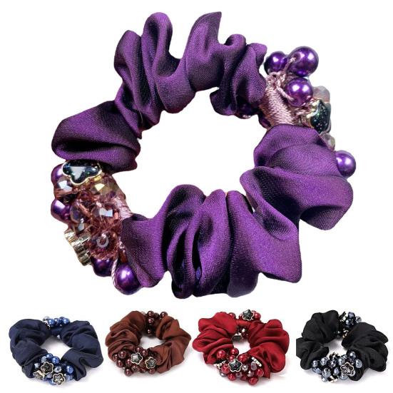 Gumička do vlasů Super měkká Protiskluzová látka Ultralehká Luxusní Elastické gumičky do vlasů Scrunchies pro ženy