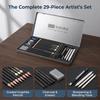 29PCS Double End Extension Design Art Drawing Pencil Set Charcoal Sketch Pencils  Art Tone Rendering