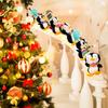Christmas Riling Decors Three Penguins Plush Figures Child Safe Materials Easy Setups System Holiday Stair Decors