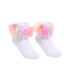 Girls Lace Princess Dance Socks with Ruffle Trim – Breathable Lightweight for Kids