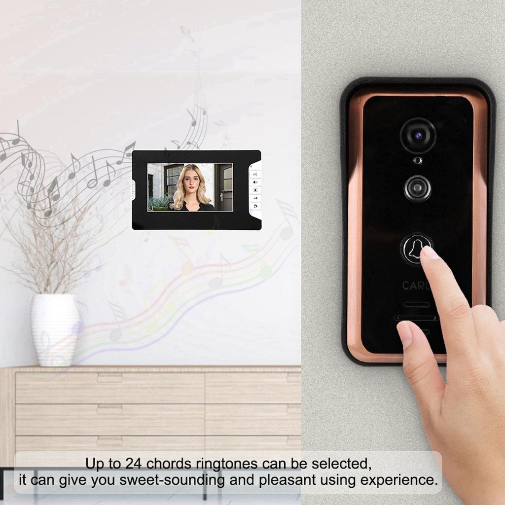 7-palcový video interkomový zvonček s elektronickým zámkom a tlačidlom na otvorenie dverí
