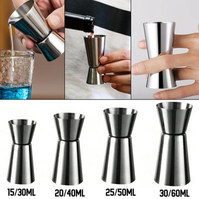 Stainless Steel Measuring Cup Cocktail Shaker Peg Measurer Jigger Dual Shot Drink Alcohol Capacity Shaking Bottle Party Bar Tool 5