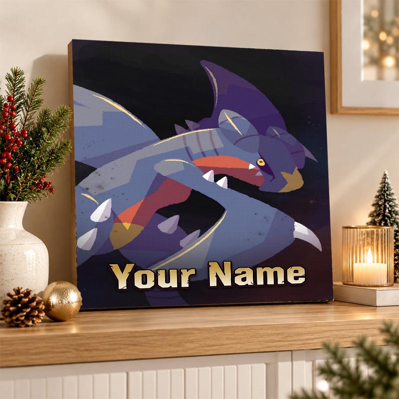 Garchomp Custom Name Diamond Painting Personalized 5D Full Drill DIY Diamond Art Home Decor