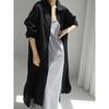 Spring and Summer Cotton and Linen Shirt Skirt Loose Irregular Shirt Cardigan Long Dress