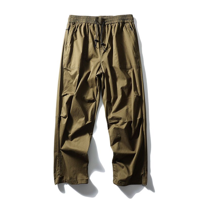 American Functional Pure Cotton Wide Leg Paratroopers Cargo Pants Men's Spring and Autumn Casual Pants Straight-leg Loose Pants Export Men's Pants