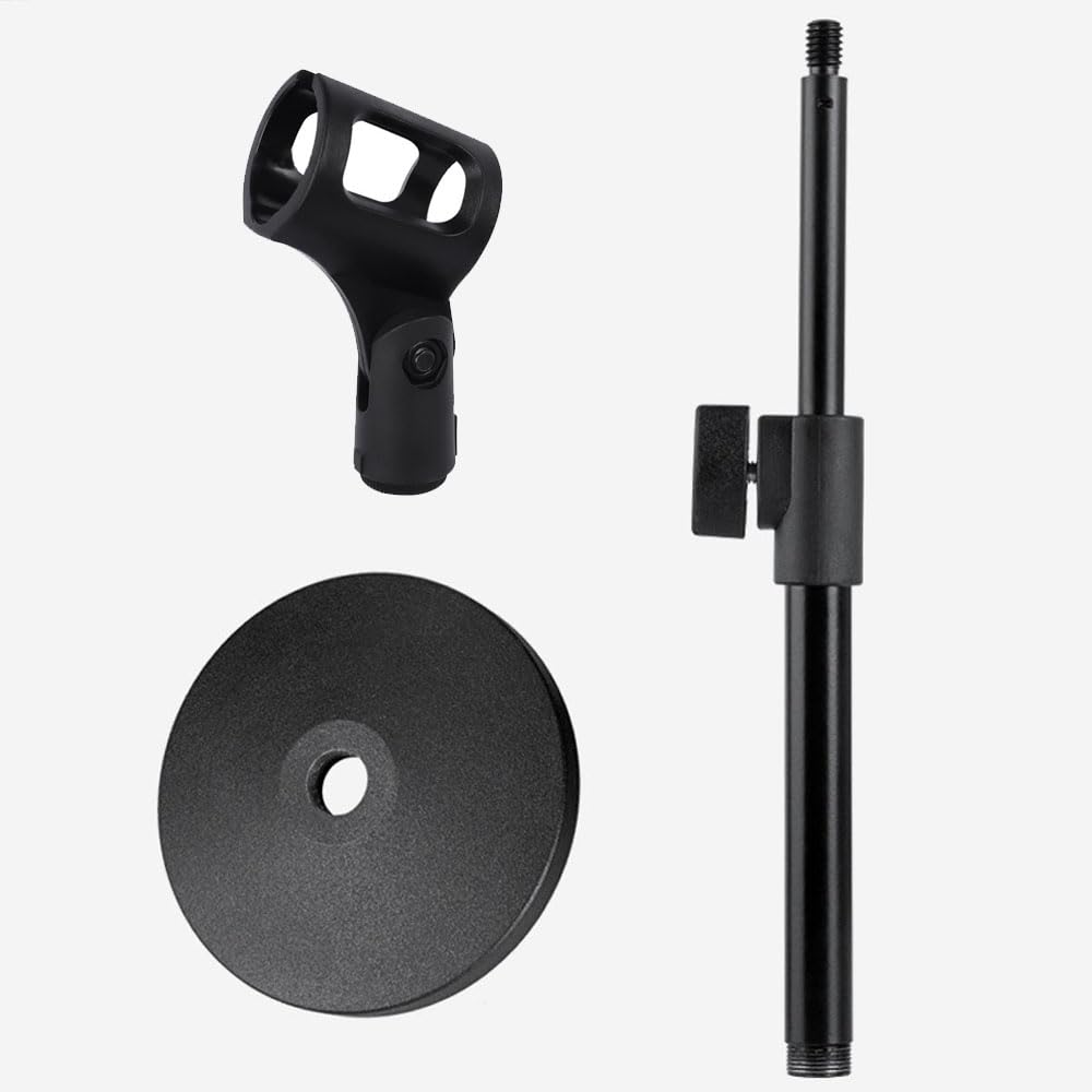 Microfone Samcos de Mesa Microfone de Mesa Altura Ajustável e Clipe de Microfone Universal de Mesa Suporte Conveniente, Suporte, Ângulo, Tipo, Incluído, Item,