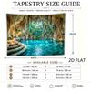 1Pc Stunning Limestone Cave Natural Tapestry Wall Hanging, Decorative Fabric Poster for Bedroom, Living Room, Dorm & Home Decor