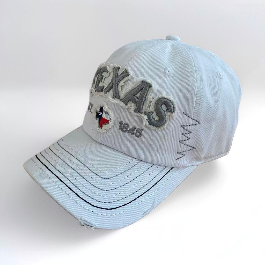 Vintage Distressed Texas Embroidered Baseball Cap Adjustable Washed Cotton Dad Hat
