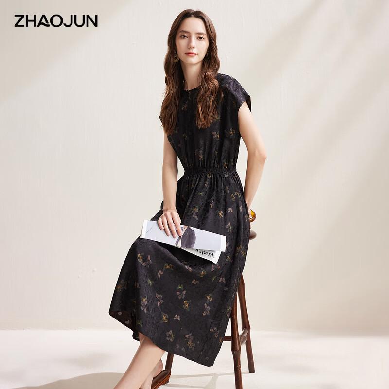 Zhaojun 2026 Silk Blend Short-Sleeved Midi Dress 2XL танца бабочки