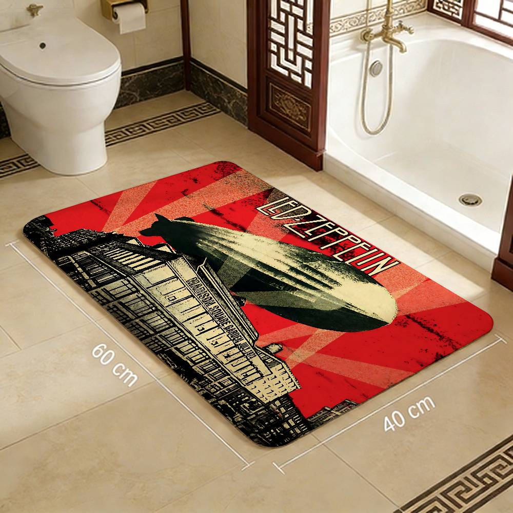 Classic Band L-Led Z-Zeppelin Hallway Carpet Retro Multiple Choice Living Room Kitchen Rug Non-Slip Welcome Rug