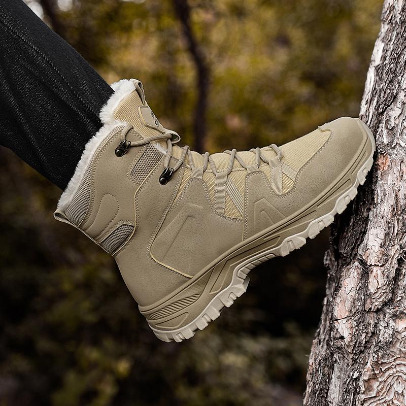 Men's Tactical Hiking Boots Shock-absorbing and Anti Slip Desert Boots Outdoor Camping Hiking Work Shoes 2025 New Winter Boots