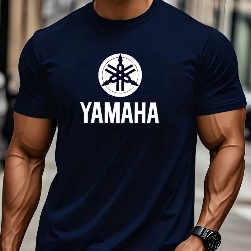 Yamaha Motorsykler T-skjorte NY Unisex Bomulls-t-skjorte Herremote Mote Street Sport Korte Ermer Dame Høy Kvalitet Rund Hals Topp