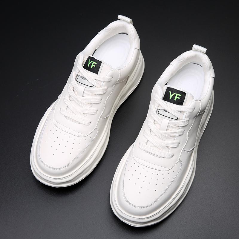 Fashion New Men Casual Leather Shoes Classic Lace-Up Antiskid Sports Shoes Outdoor Wear-Resistant Vulcanized Shoes High-Quality Men Shoe