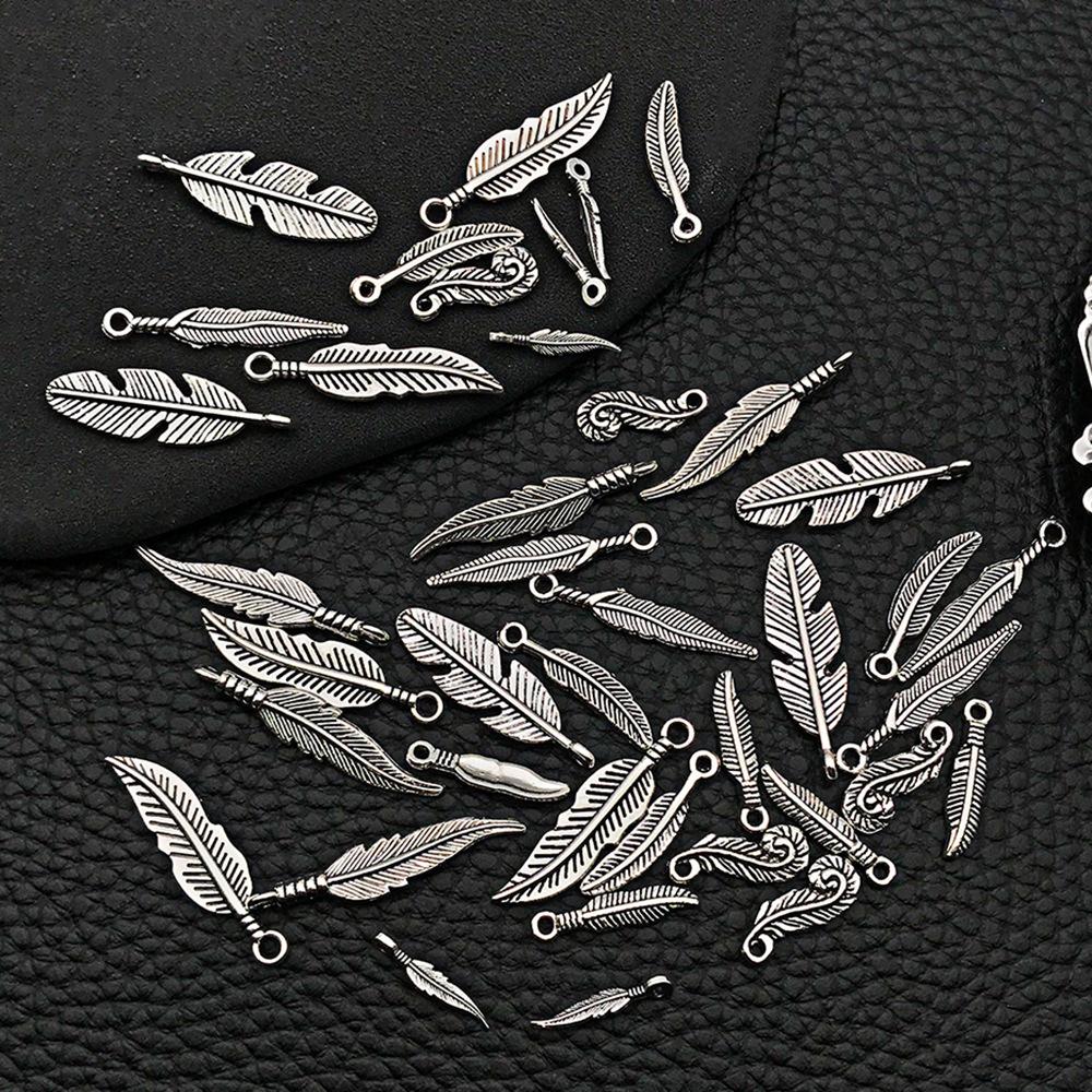 Cross-Border Hot Sale Retro Alloy Leaves Necklace Earrings Pendant DIY Jewelry Accessories Manufacturers