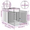 VidaXL Dog Niche with Yard, Dog Shelter with Roof, Pet Cage, Outdoor Patio House, 172357