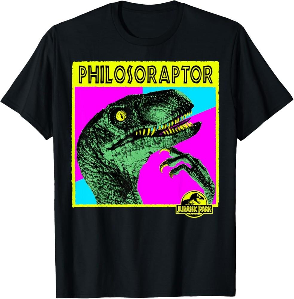 Jurassic Park Philosoraptor Neon Colors Graphic T-Shirt XXL