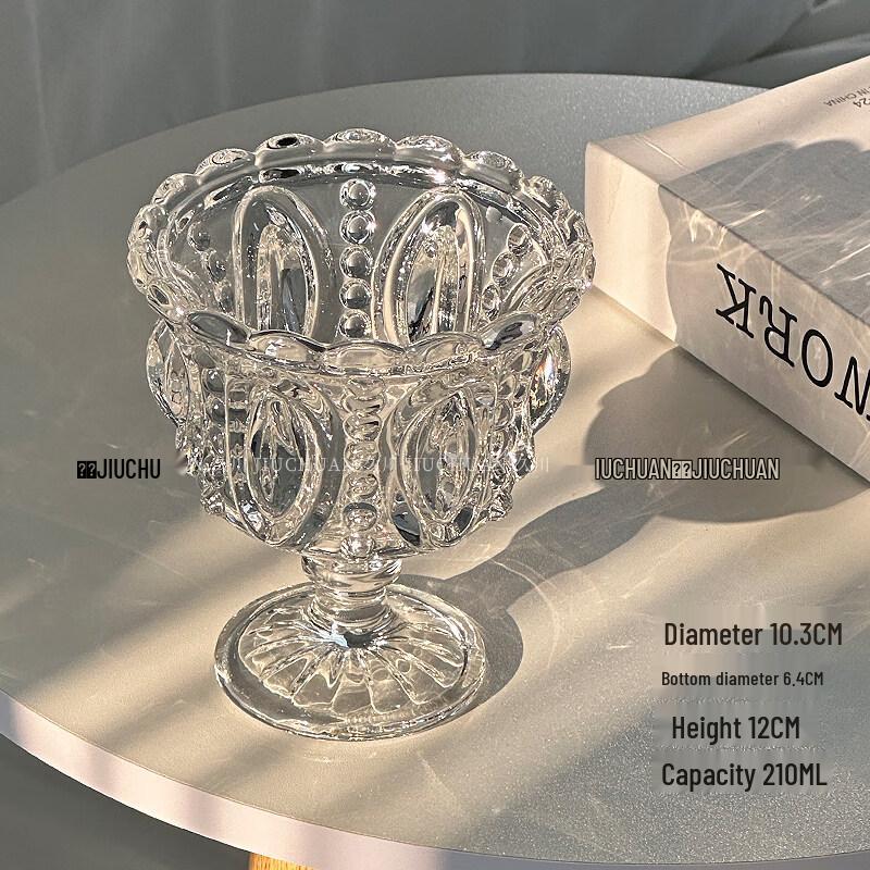 ZISIZ French Romantic Embossed Wine Glass