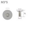 10PCS M2 M3 M4 M5 Silver 304 Stainless Steel Flat Head Hex Hexagon Socket Cap Bolt Countersunk Screw for Parts Replacement / DIY