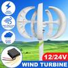 1600W 5 Blades White Wind Turbine Generators Vertical Axis Controller Lanterns