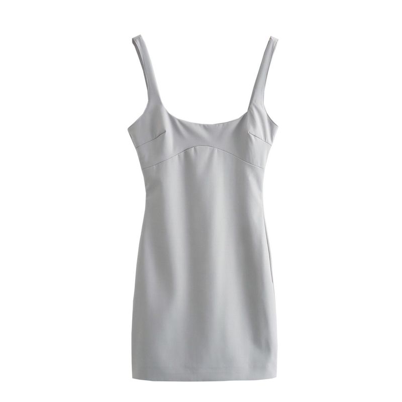 

Women s New Fashion Casual Vest Dress Light gray M